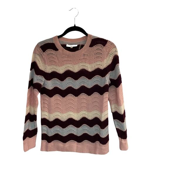 LoveShackFancy Ariella Chevron Stripe Sweater - Picture 3 of 11